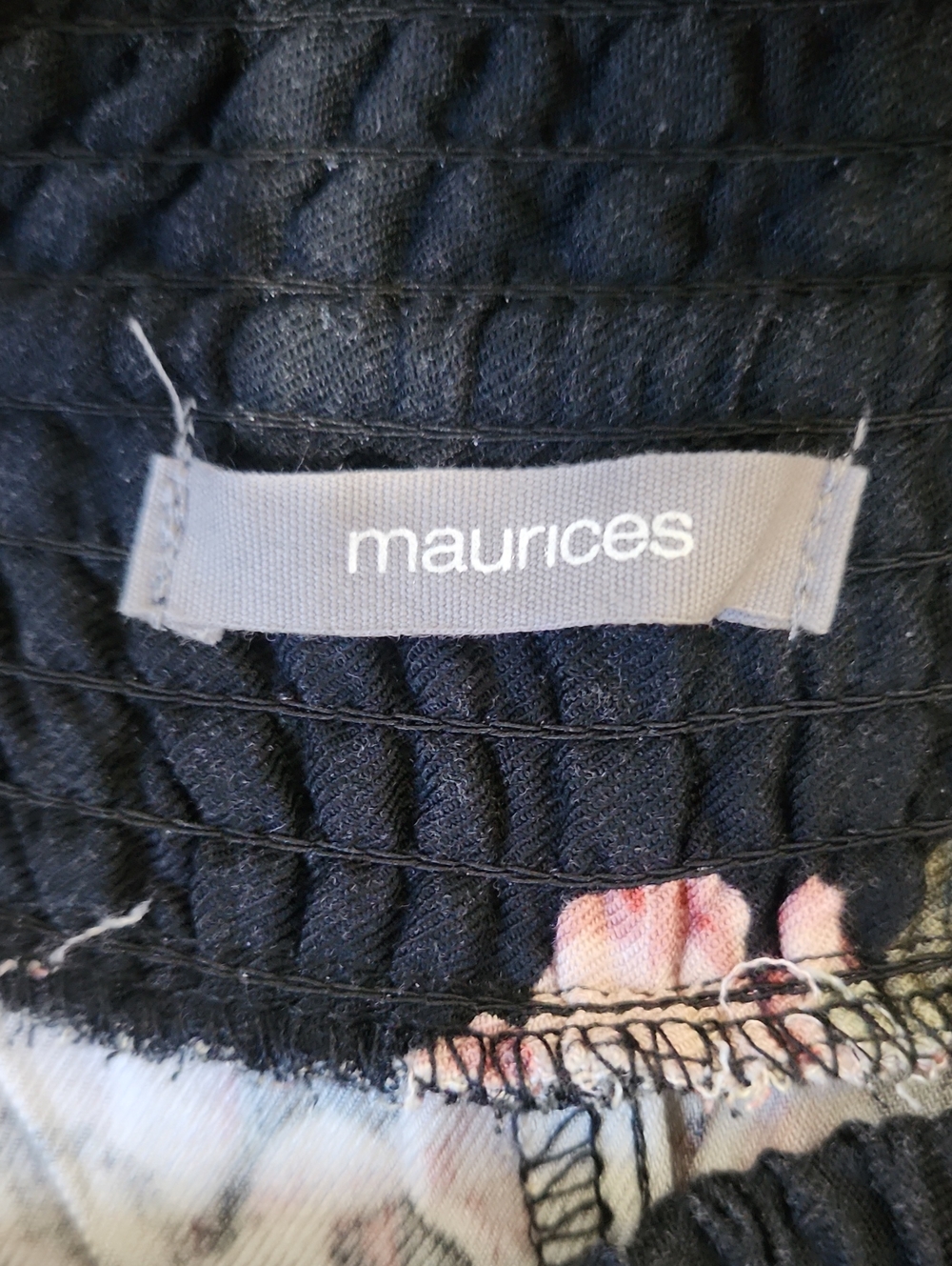 New Maurices Wide Leg Pants High Rise Multi Color Floral Size Large Regular - Picture 5 of 11